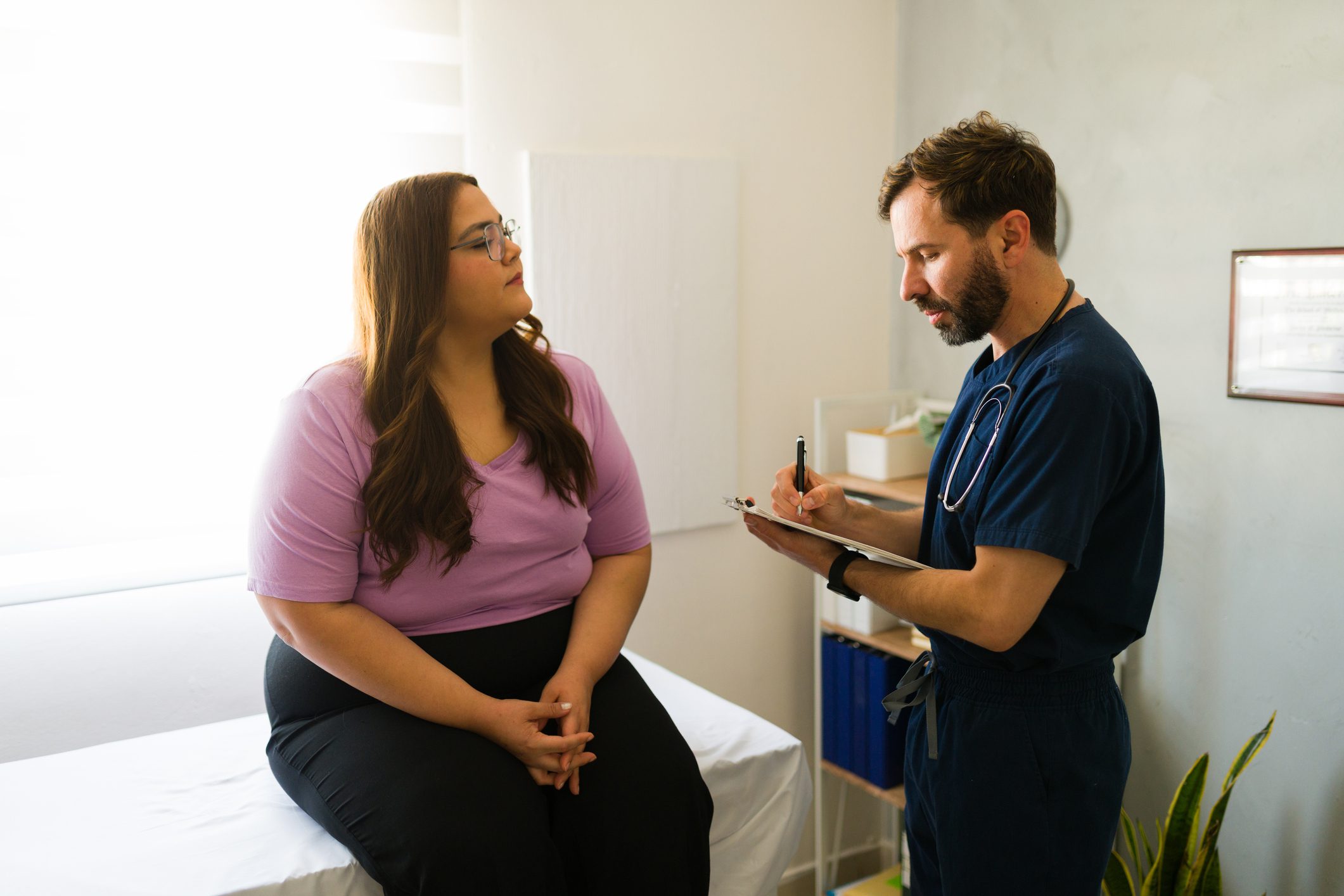Doctor consulting with a patient