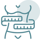 Fitness measurement symbol on dark background